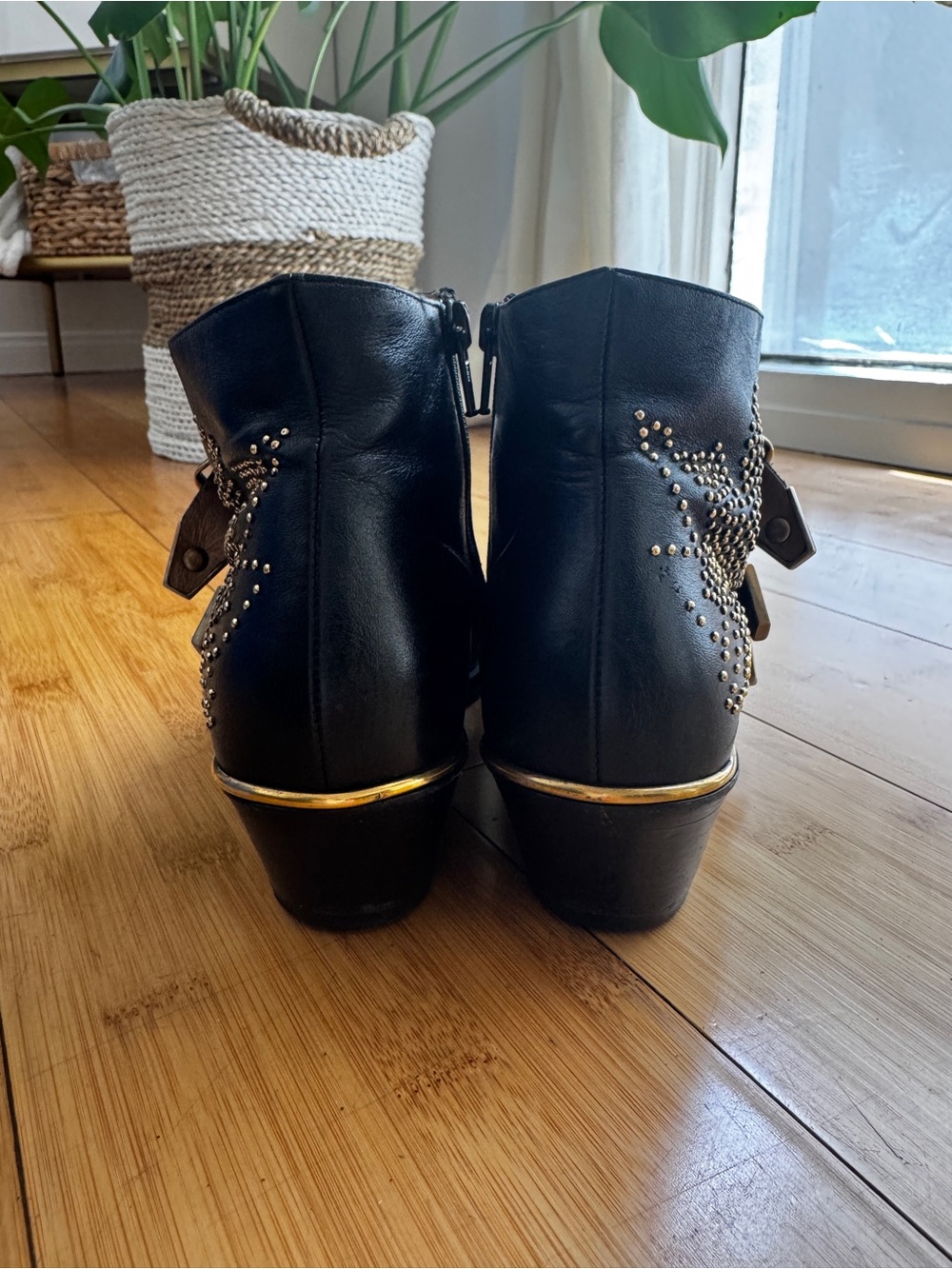 CHLOE, 5, EU 35, Susanna ankle boot in black and gold - Picture 4 of 6